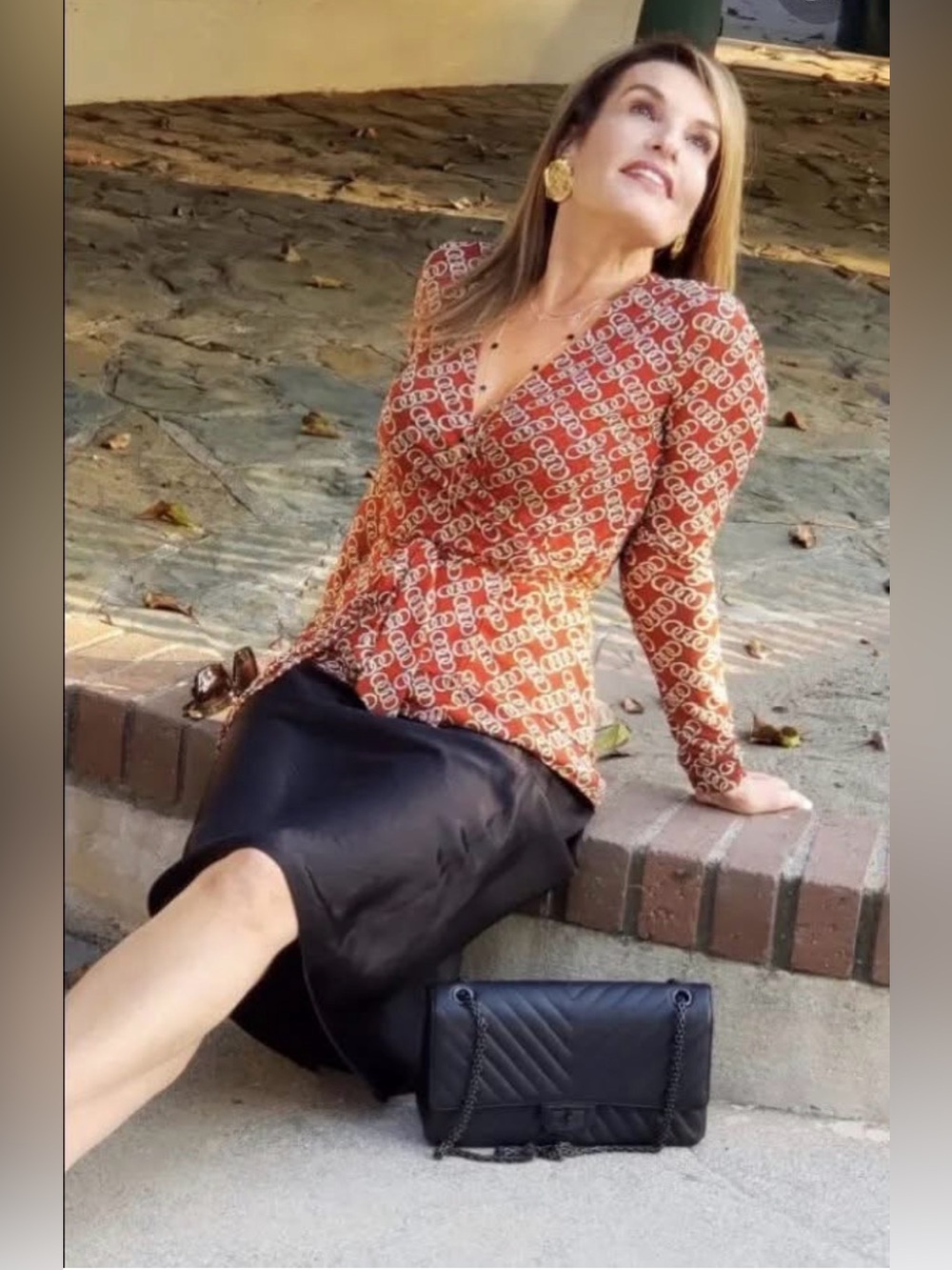 NWOT CAbi Ringleader Wrap Blouse